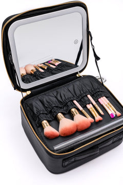 She's All That LED Makeup Case in Black - Molliee Boutique