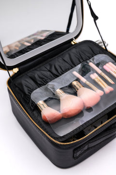 She's All That LED Makeup Case in Black - Molliee Boutique