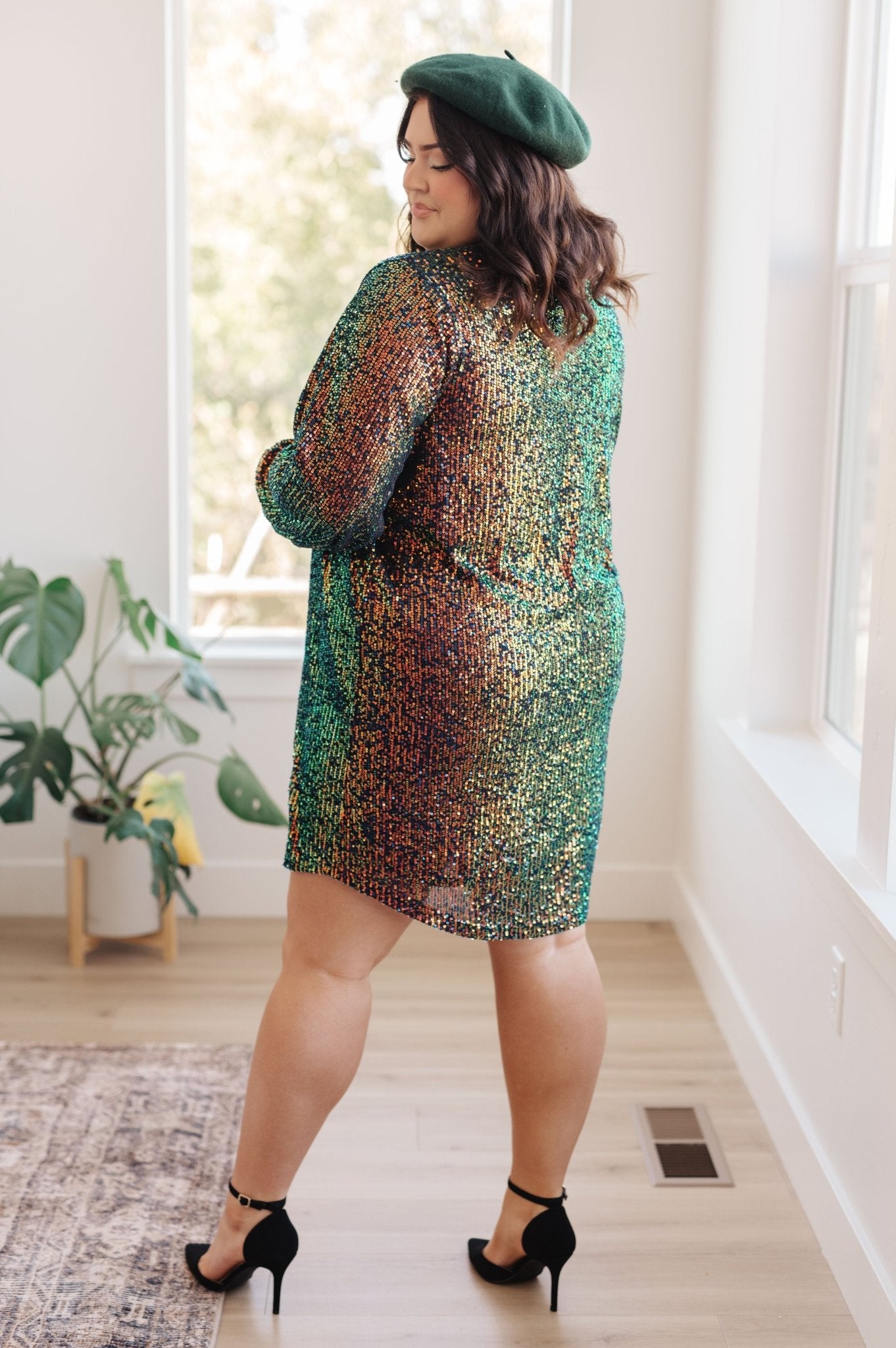 Shimmering Splendor Sequin Shirt Dress - Molliee Boutique