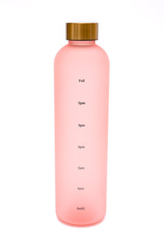 Sippin' Pretty 32 oz Translucent Water Bottle in Pink & Gold - Molliee Boutique