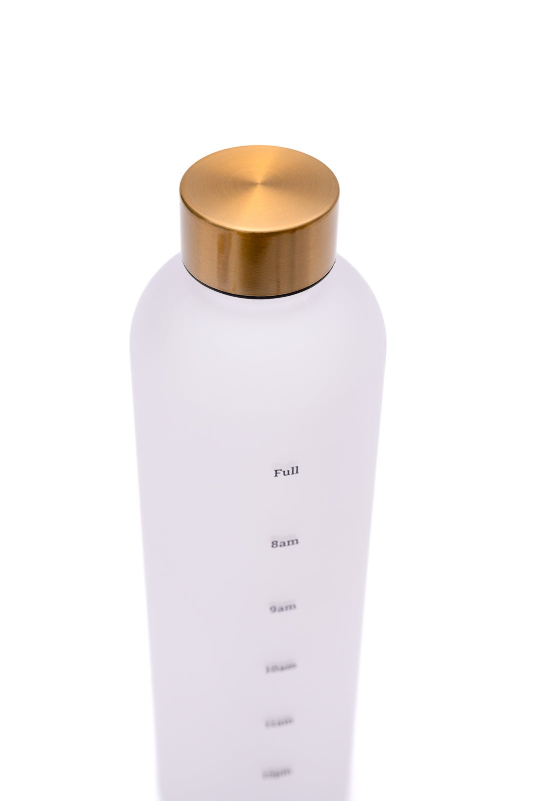 Sippin' Pretty 32 oz Translucent Water Bottle in White & Gold - Molliee Boutique