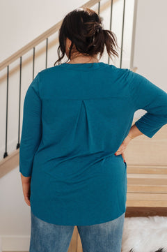 So Outstanding Top in Teal - Molliee Boutique