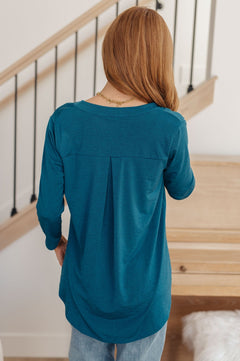 So Outstanding Top in Teal - Molliee Boutique