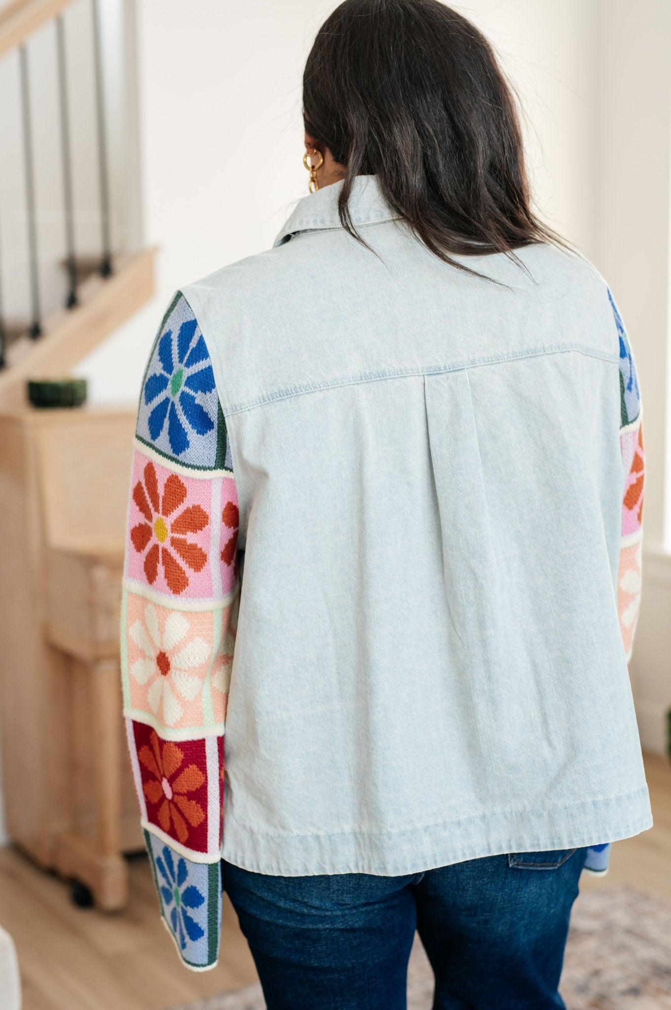 Something Better Knit and Denim Jacket - Molliee Boutique