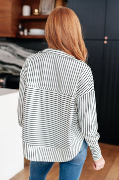 Striped Serendipity Pullover - Molliee Boutique