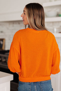 Subway Station Sweater in Orange - Molliee Boutique