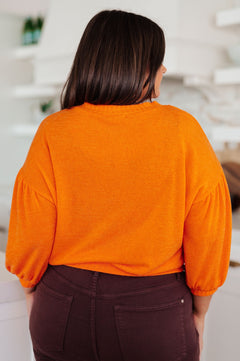 Subway Station Sweater in Orange - Molliee Boutique