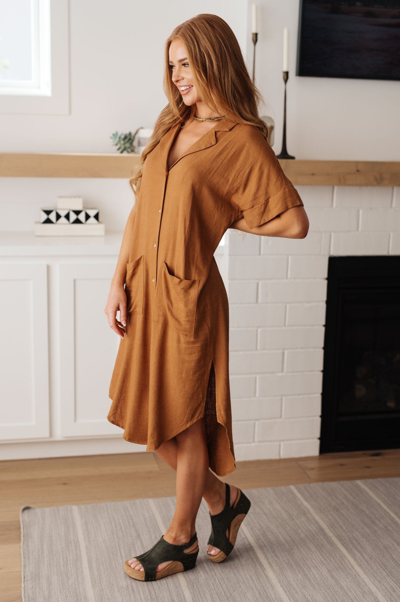 Sure to Be Great Shirt Dress - Molliee Boutique