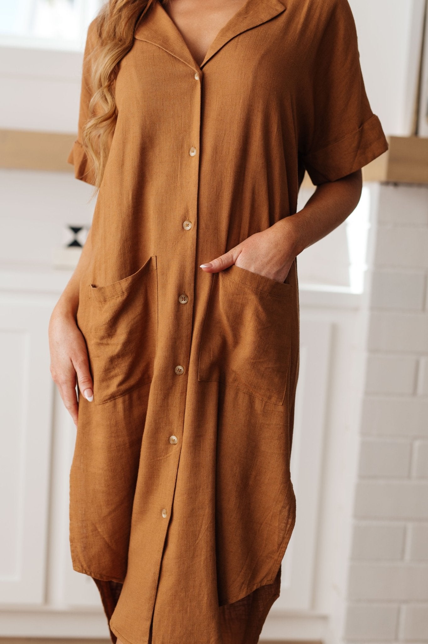 Sure to Be Great Shirt Dress - Molliee Boutique