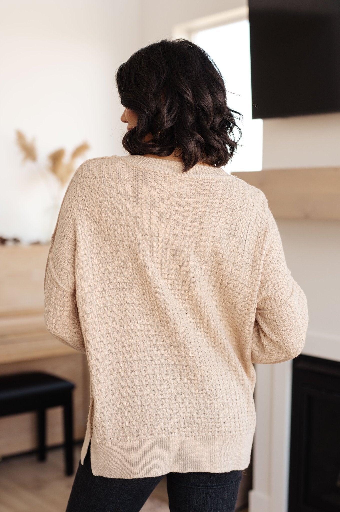 Terrifically Textured Sweater in Mocha - Molliee Boutique