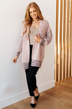 The Way It Was Cardigan in Mauve - Molliee Boutique