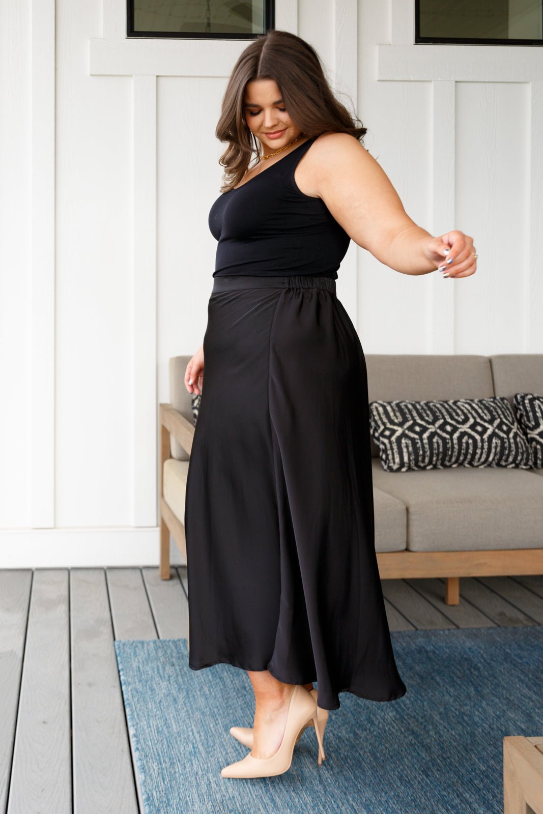 Timeless Tale Maxi Skirt in Black - Molliee Boutique