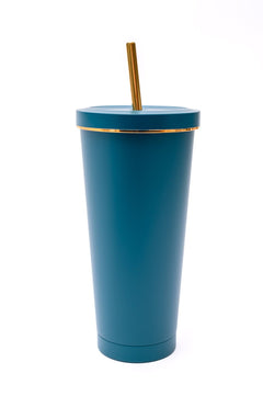 Total Eclipse Tumbler In Teal - Molliee Boutique