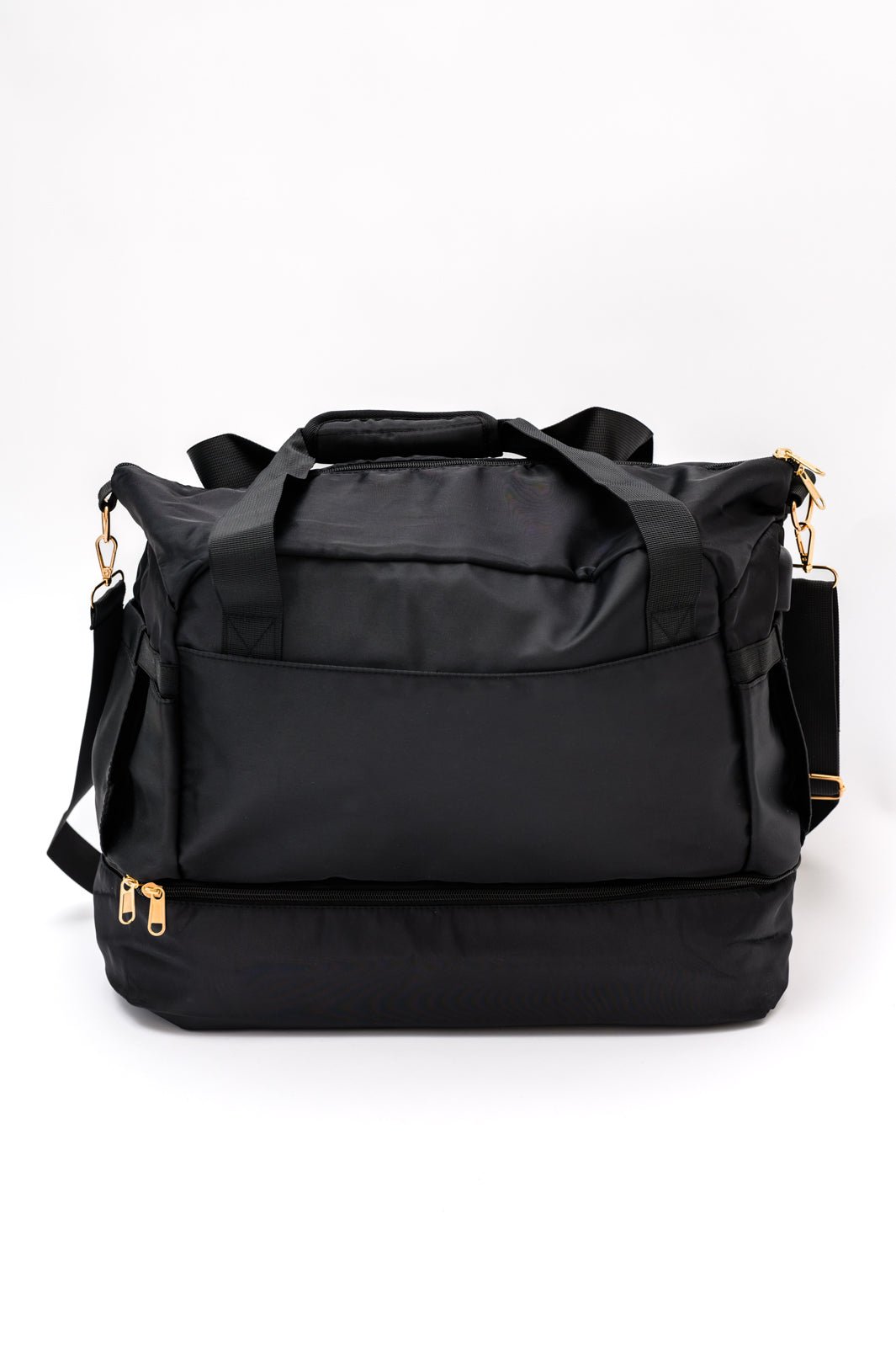 Travel Bestie Duffel in Black - Molliee Boutique