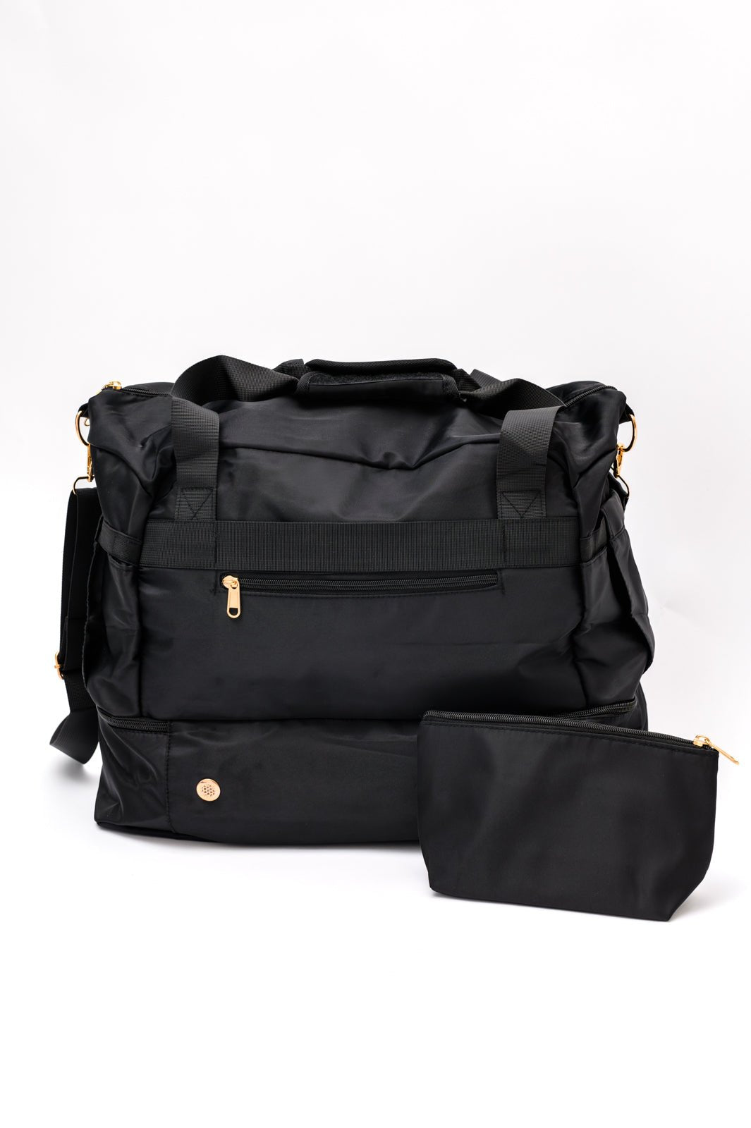 Travel Bestie Duffel in Black - Molliee Boutique