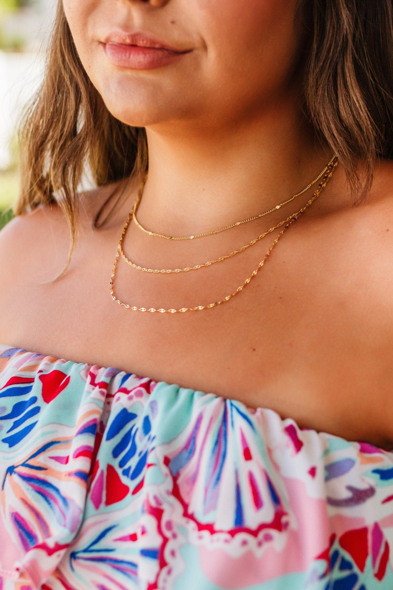 Triple Layered Necklace - Molliee Boutique