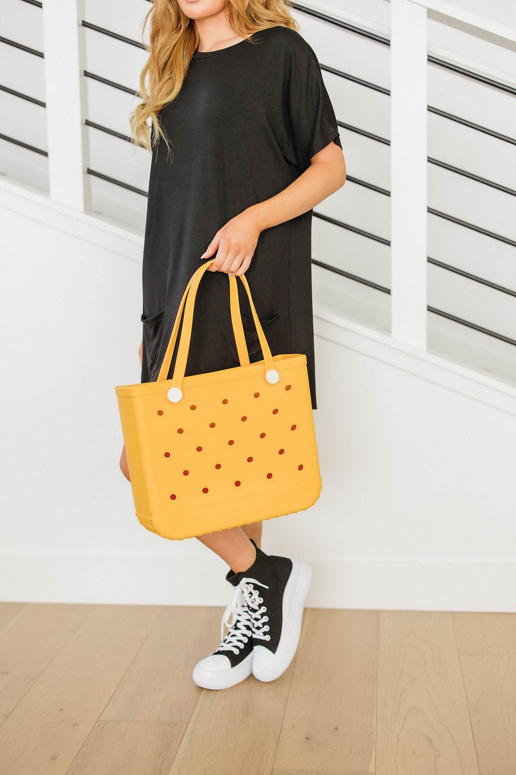 Waterproof Tote Bag in Marigold - Molliee Boutique