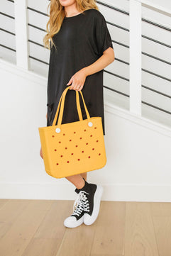 Waterproof Tote Bag in Marigold - Molliee Boutique