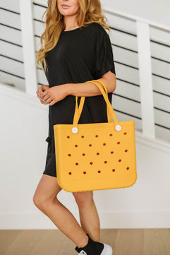 Waterproof Tote Bag in Marigold - Molliee Boutique